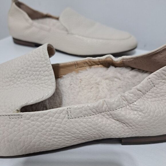 Vionic Amora Faux Fur Casual Balletcore Slip On Loafer Cream Size 8.5 - Picture 16 of 16